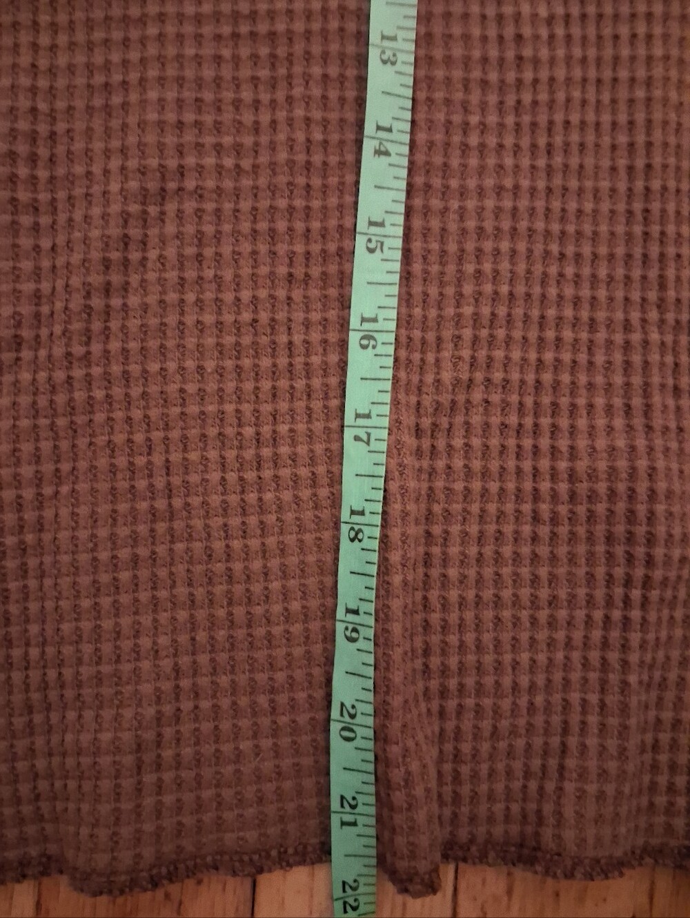 Madewell S Brown Shirt Top Split Neck Long Sleeve Waffle Goblin Granola Cabin - Picture 8 of 8